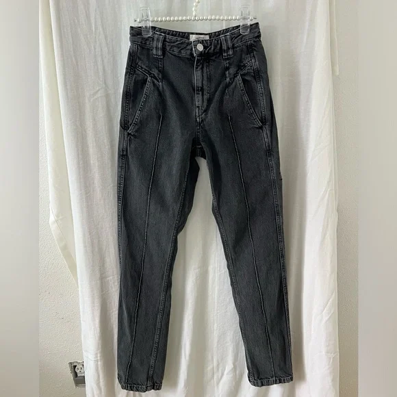 isabel marant tilly straight leg jeans‎ washed black size 34